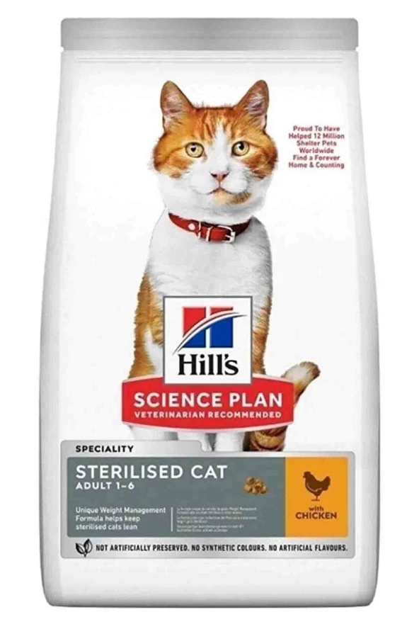 Hill's SCIENCE PLAN Tavuklu Kısırlaştırılmış Kedi Maması 3kg