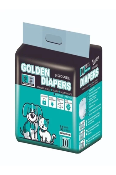 Golden Dıapers M Boy Köpek Eğitim Pedi 10 Lu ürün görseli 1