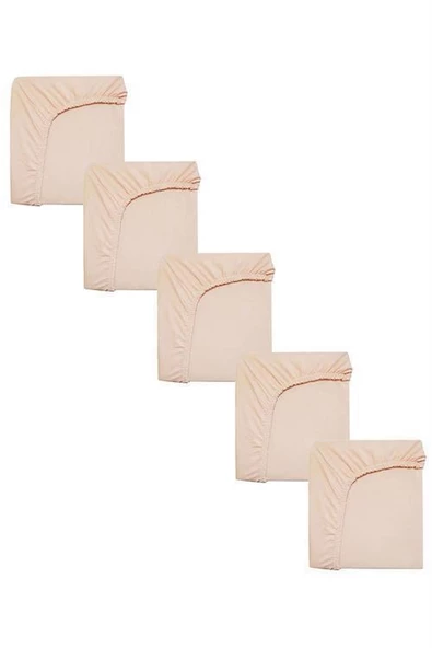 5 Adet 40 x 80 + 10 cm Anne Yanı Lastikli Penye Kumaş Bebek Çarşafı - 9