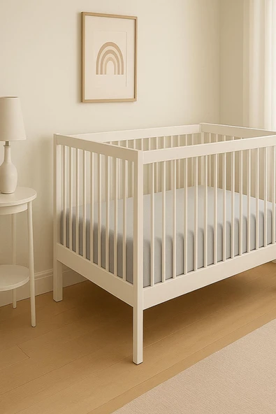 5 Adet 50 x 90 + 10 cm Anne Yanı Lastikli Penye Kumaş Bebek Çarşafı - 10