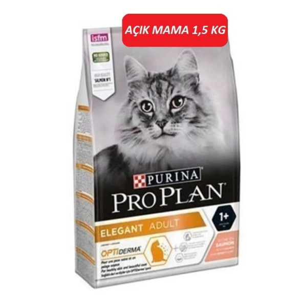 Pro Plan Derma Plus Elegant Tüy Yumağı Kontrolü Somonlu Yetişkin Kedi Maması 1,5 KG