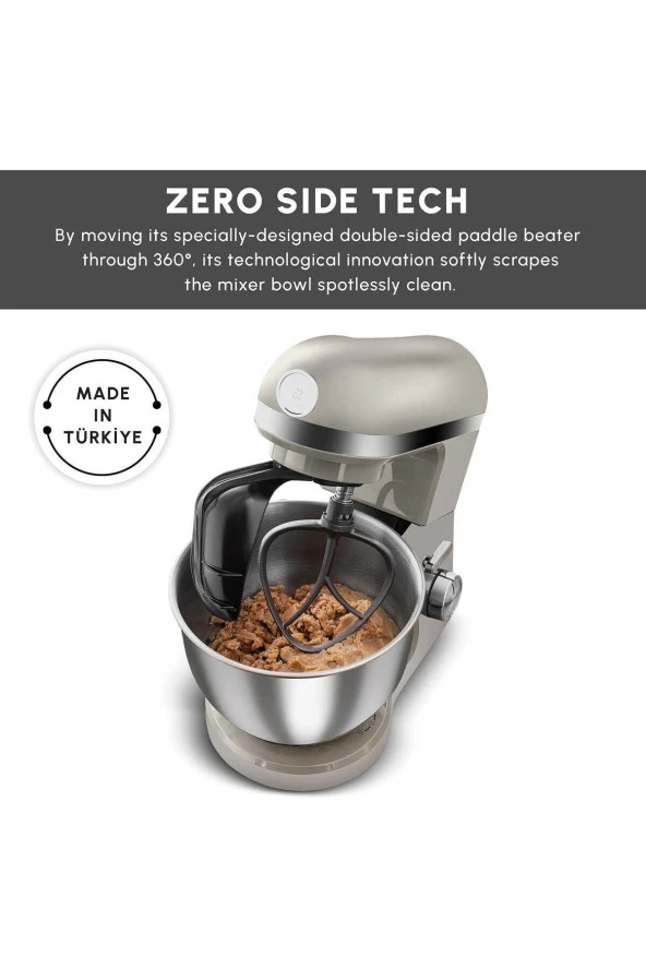 Karaca 6 kademeli PRO Çift kollu aparat Hamur Yoğurma Karıştırıcı Püre ve Çırpıcı 5LT Mutfak Şefi - 5