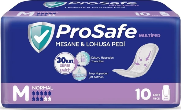 Prosafe Mesane & Lohusa Pedi M-Orta Normal (İç Adet 10) Tekli Pk