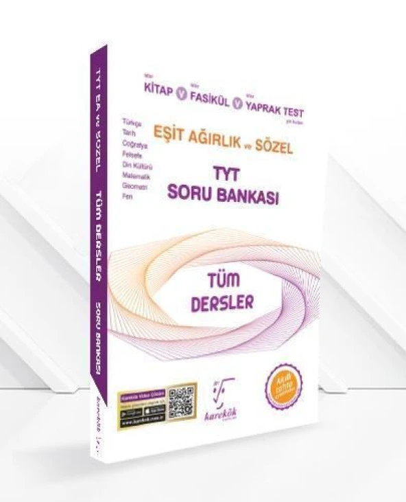 TYT Tüm Dersler Eşit Ağırlık ve Sözel Soru Bankası Karekök Yayınları