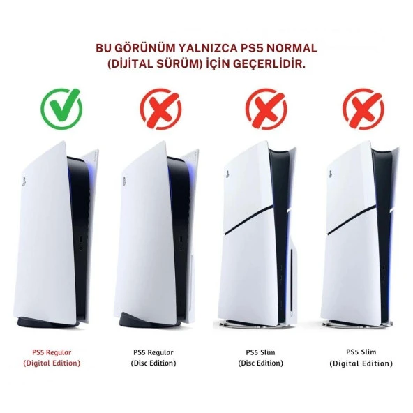 Cosmostech PS5 Dijital Sürüm Uyumlu - Spider - Man 2 Desenli Konsol Faceplate Shell Covers Kapakları - Resim 5