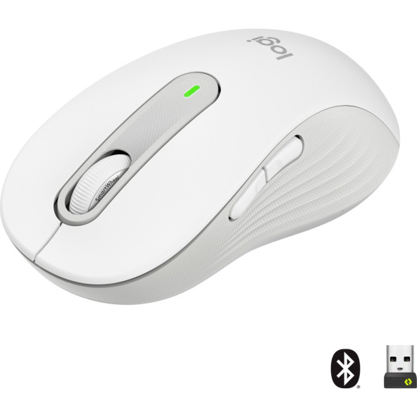 Logitech M650 Signature 910-006238 Beyaz Sessiz Büyük Boy Sağ El Optik Kablosuz Mouse