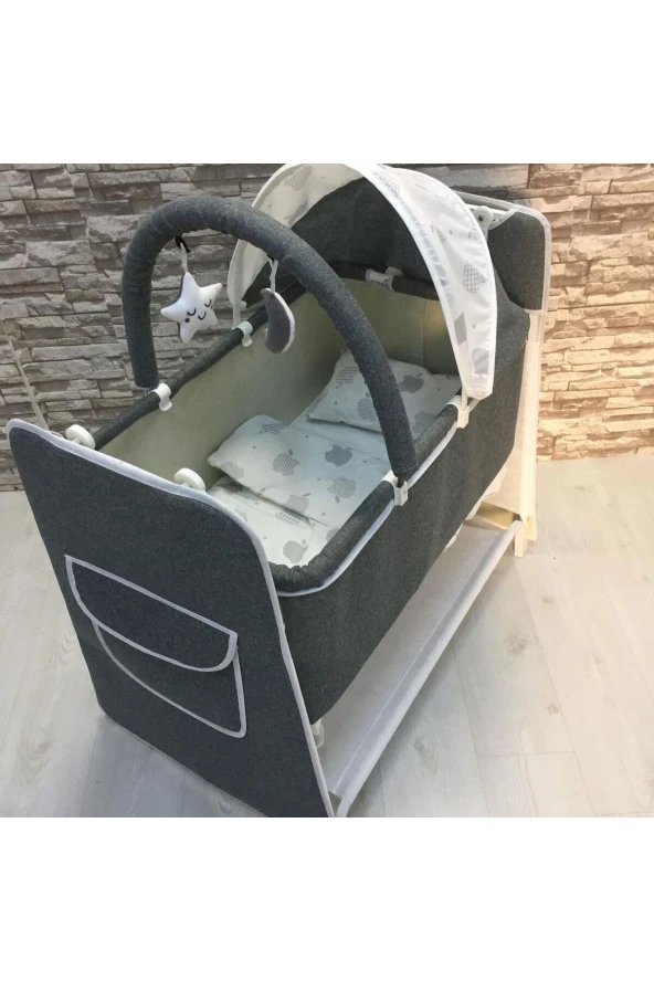 LETS GO BABY  Ana Kucağı Bebek Arabası Tenteli Beşik Çanta Katlanır Küvet Seti Puset Yağmurluk Oyuncak 13Parça - Resim 2