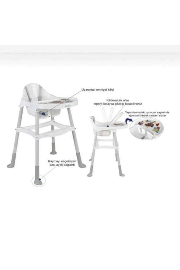 LETS GO BABY Bebek Seti 15Parça Çift Yön Tüllü Bebek Arabası Beşik Ana Kucağı Yürüteç Küvet Puset Mama Sandalyesi - 5