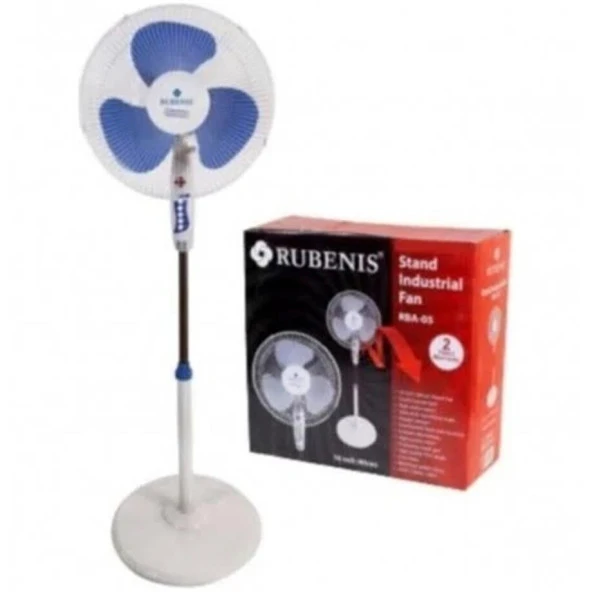 RUBENIS RBA05 16 INCH 40CM AYAKLI VANTILATOR BEYAZ MAVİ