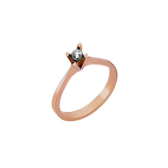 0.05ct Elmas Tektaş Yüzük
