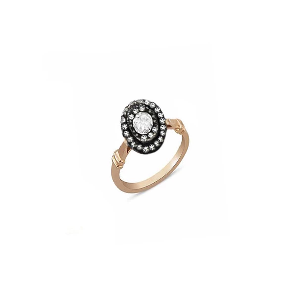 0.48ct Elmas Oval Tasarım Yüzük - 1