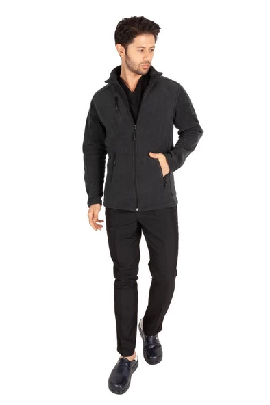 Erkek Doktor Hemşire Poları Hastane Kışlık Polar Ceket Modeli - 8