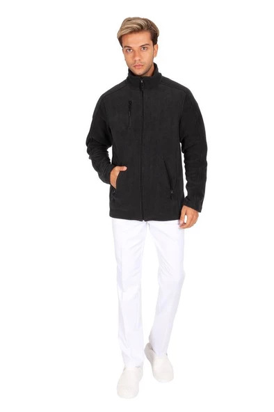 Erkek Doktor Hemşire Poları Hastane Kışlık Polar Ceket Modeli - 7