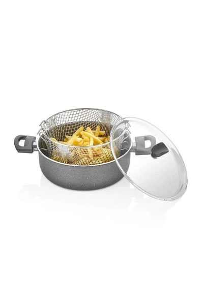 papilla 24 cm Granit Cips Fritöz Tenceresi