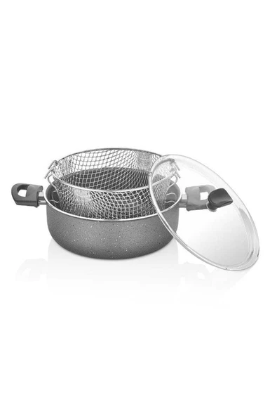 papilla 24 cm Granit Cips Fritöz Tenceresi - 2