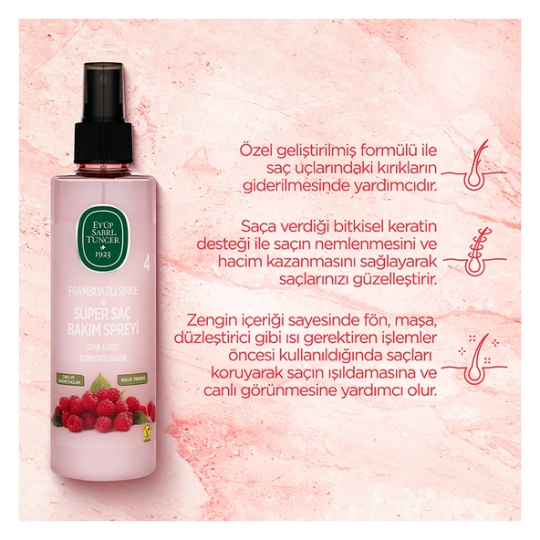 Eyüp Sabri Tuncer Frambuazlı Sirke Ve Süper Saç Bakım Spreyi 210 Ml - 3