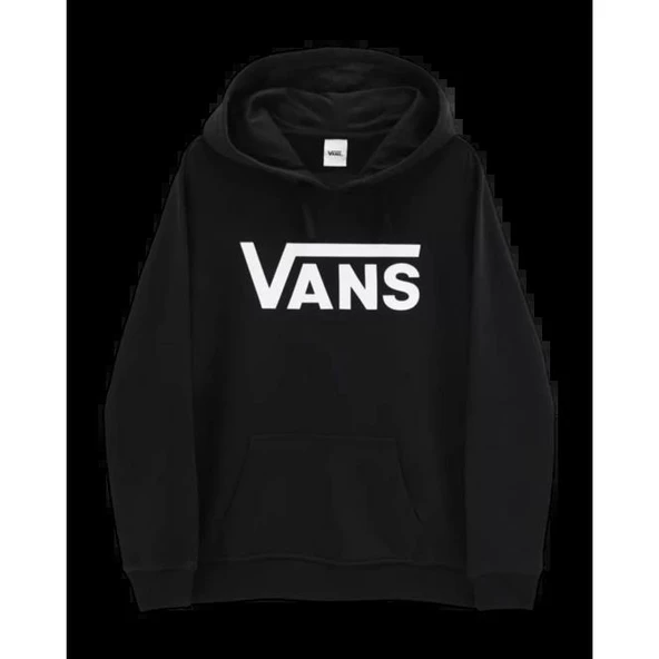 Vans WM DROP V LOGO HOODIE-B Kadın Sweat Shirt VN0A5HNPBLK1 - Resim 4