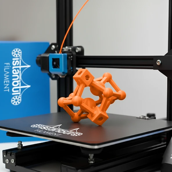 İstanbul Filament 3D Baskı Pla+ Filament Pastel Turuncu 1 kg 1,75MM 0,05 mm Bambu Lab Uyumlu - Resim 3