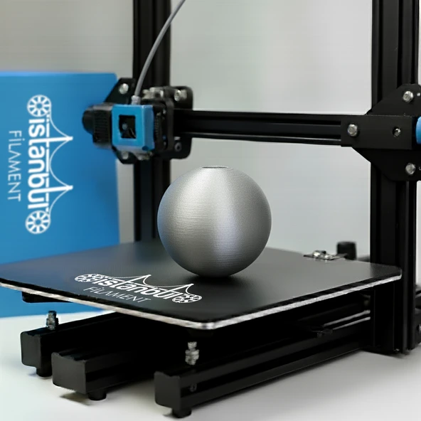 İstanbul Filament 3D Baskı Pla+ Filament Gümüş 1 kg  1,75MM  0,05 mm Bambu Lab Uyumlu - Resim 4