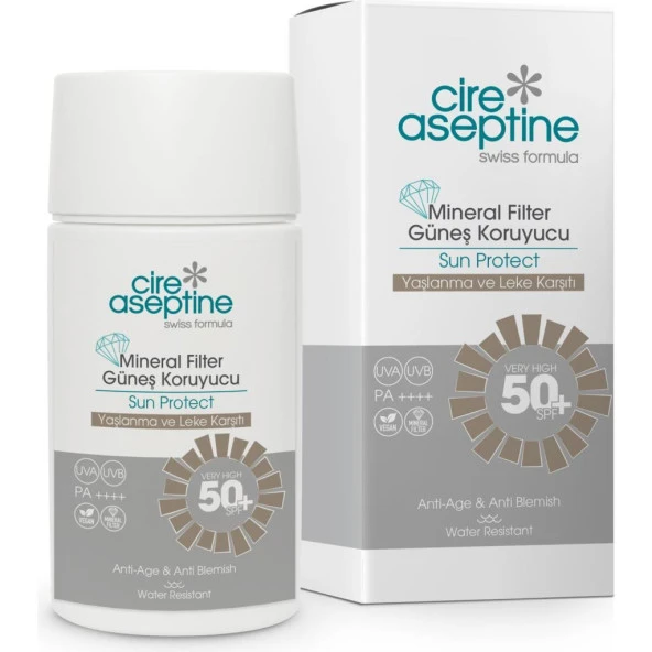 Cire Aseptine Mineral Filtreli Güneş kremi Yaşlanma ve Leke 50 SPF 50 ml