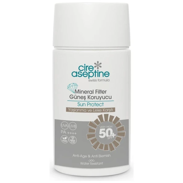 Cire Aseptine Mineral Filtreli Güneş kremi Yaşlanma ve Leke 50 SPF 50 ml - 2
