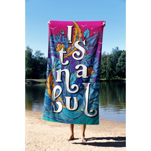 Essential Towel Beatiful İstanbul Plaj Havlusu 90*150cm