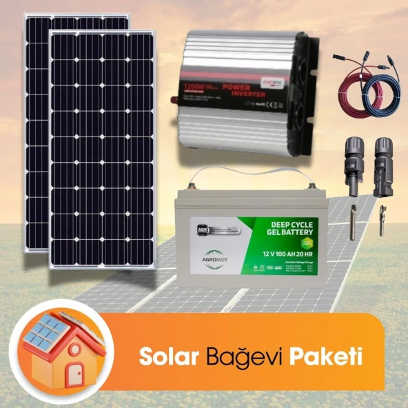 Enerjimar 1200 Watt Tv Aydınlatma Bağ Evi Güneş Enerjisi Paketi