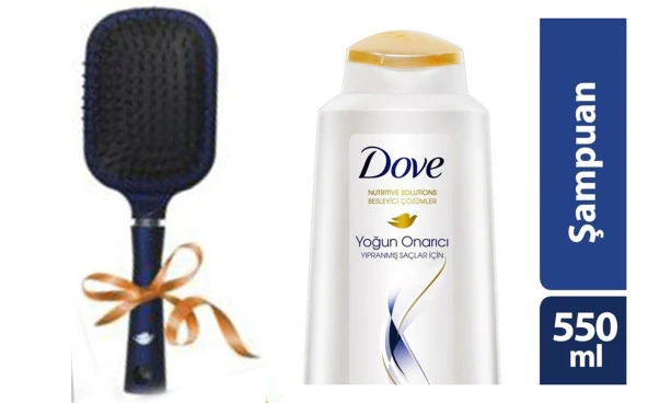 Dove Yoğun Onarıcı Şampuan 550 Ml - Nemlendirici + Fırça Hediyeli