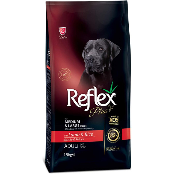 Reflex Plus Orta ve Büyük Irk Kuzu Etli Yetişkin Köpek Maması 15kg