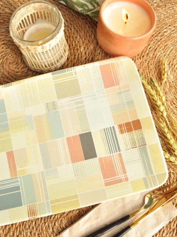 Dekor Dijital Mix  Servis Tabağı 21x32 - Resim 2