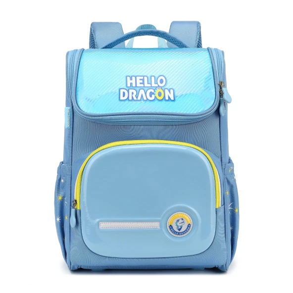 Hello Dragon Unisex Omurga Koruyucu Laptop&Sırt Çantası Açık Mavi - Sarı