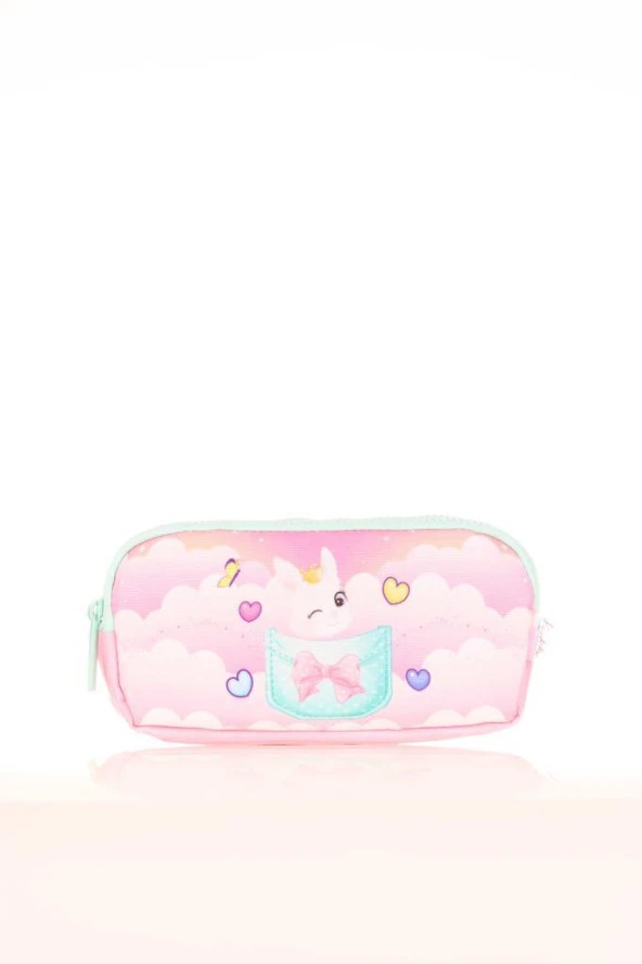 Kaukko Kids 3 Bölmeli Kalem Çantası Layer Animals Pembe L8196