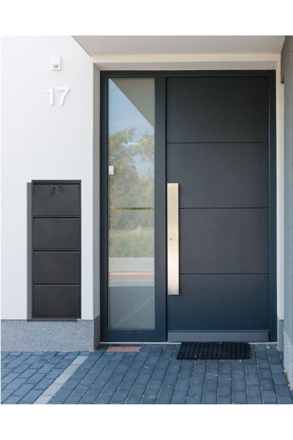 adlsteel 4'lü Metal Ayakkabılık KİLİTLİ ANTRASİT