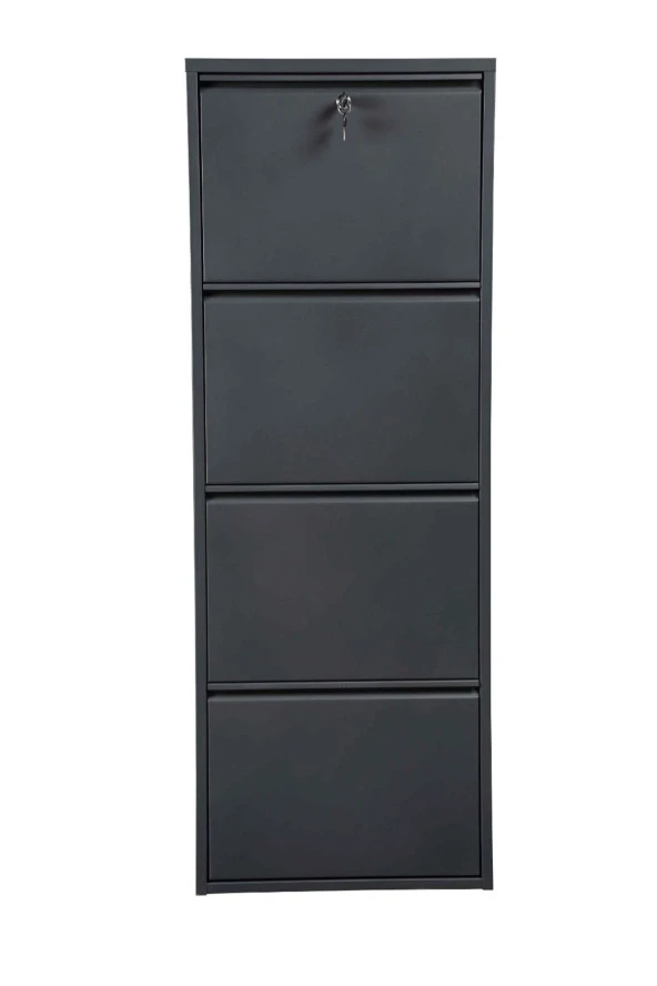 adlsteel Metal Ayakkabılık 4'lü KİLİTLİ ANTRASİT - 2