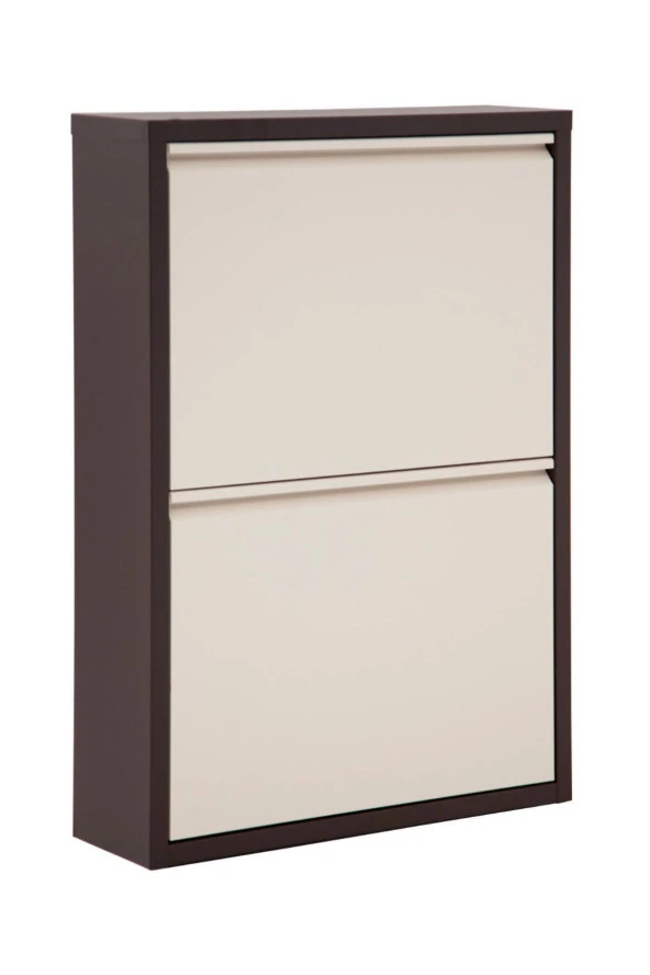 adlsteel  Metal Ayakkabılık 2'li Kahve-Krem - 2