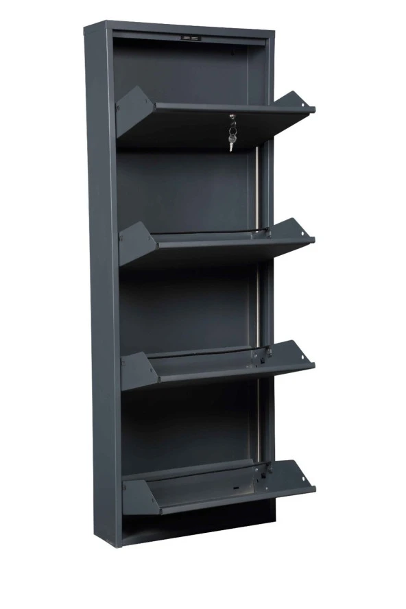 adlsteel Metal Ayakkabılık 4'lü KİLİTLİ ANTRASİT - 5