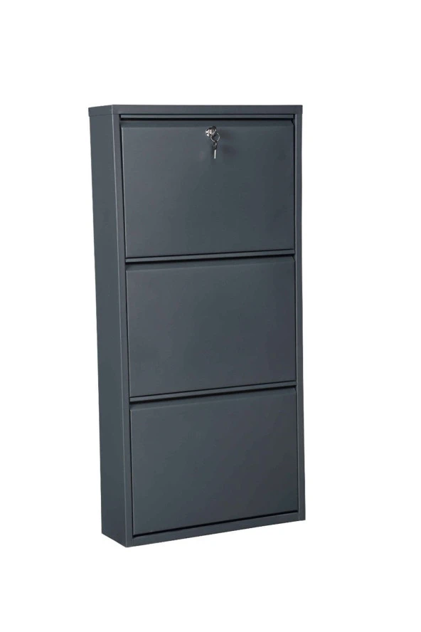 adlsteel  Metal Ayakkabılık  3'lü kilitli-ANTRASİT - 3