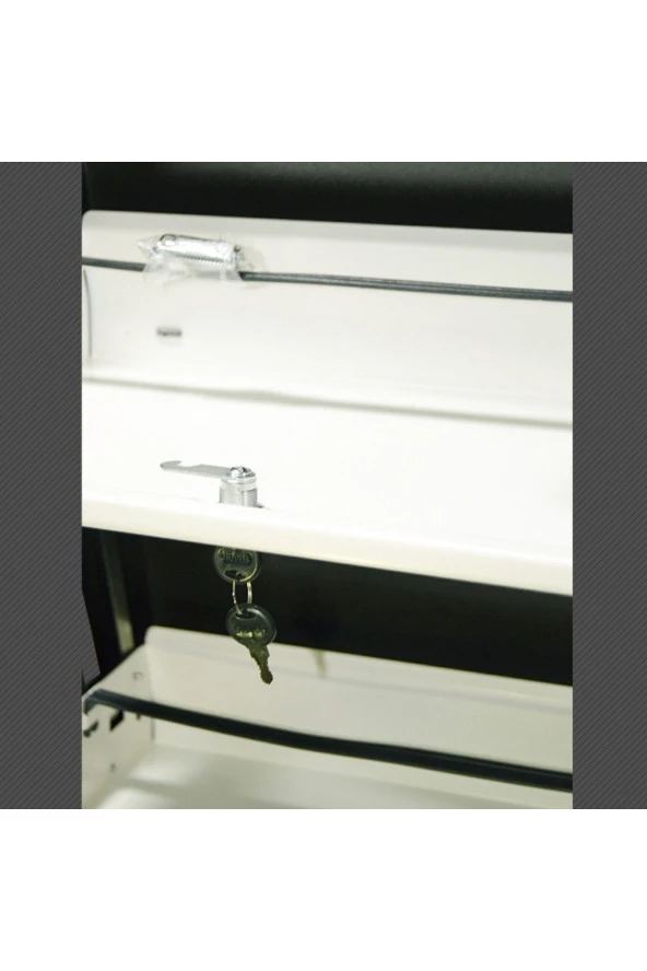 adlsteel  Metal Ayakkabılık 4'Lü Kilitli KAHVE - 3