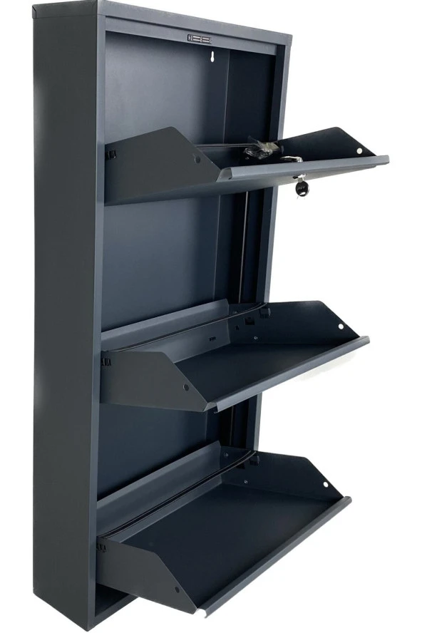 adlsteel  Metal Ayakkabılık  3'lü kilitli-ANTRASİT - 5