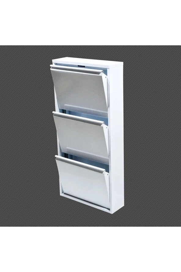 adlsteel Metal Ayakkabılık 3lü BEYAZ - 3