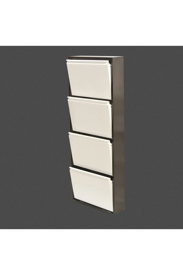 adlsteel Metal Ayakkabılık 4'lü Kahve-Krem - 2