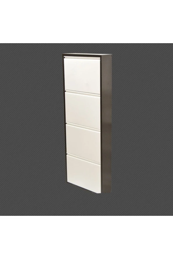 adlsteel Metal Ayakkabılık 4'lü Kahve-Krem - 3