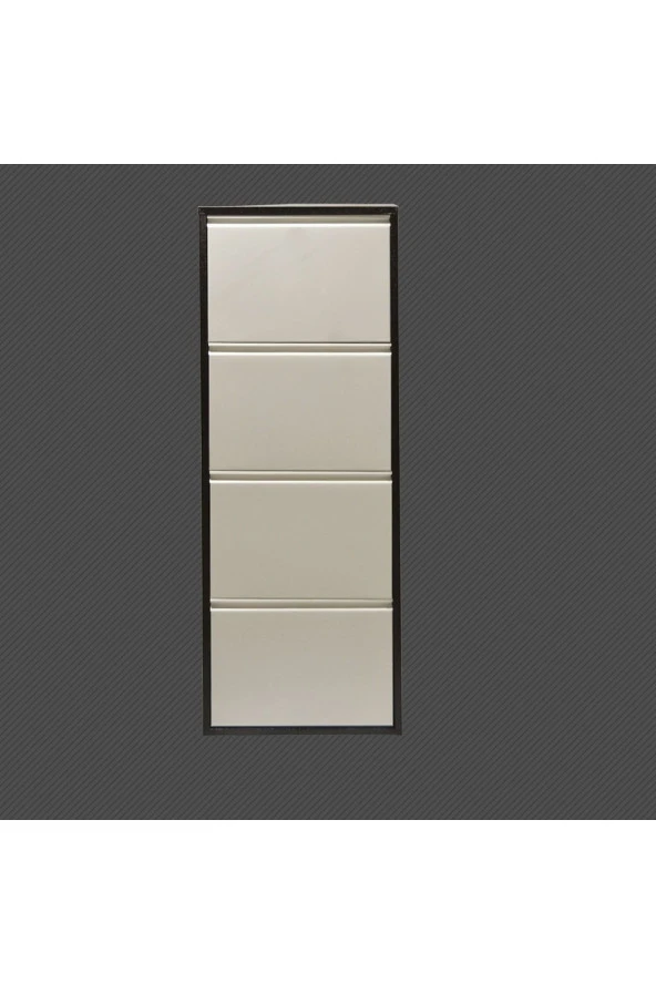 adlsteel Metal Ayakkabılık 4'lü Kahve-Krem - 4