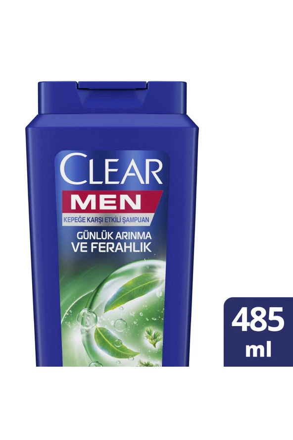 Clear Men Kepeğe Karşı Etkili Şampuan Günlük Arınma ve Ferahlık Sedir Ağacı ve Okaliptus Özleri 485 ml