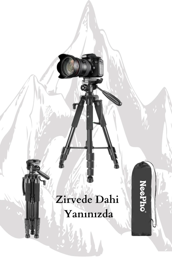 Fuchsia Profesyonel Çok Amaçlı Ayaklıklı Ayarlanabilir Tripod - Resim 2