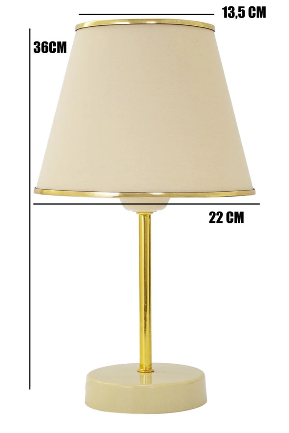 Vivido Abajur Krem Gold Safir Modern Abajur - 4