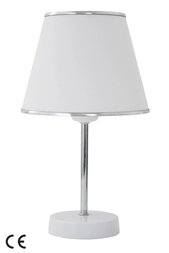 Vivido Abajur Beyaz Krom Safir Modern Abajur - 6