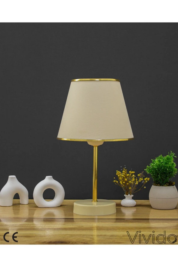 Vivido Abajur Krem Gold Safir Modern Abajur - 2