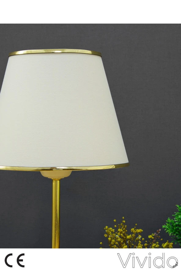 Vivido Abajur Krem Gold Safir Modern Abajur - 3
