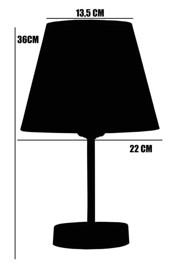 Vivido Abajur Kumbeji Krem Ayaklı Modern Abajur 2'li Set - 2